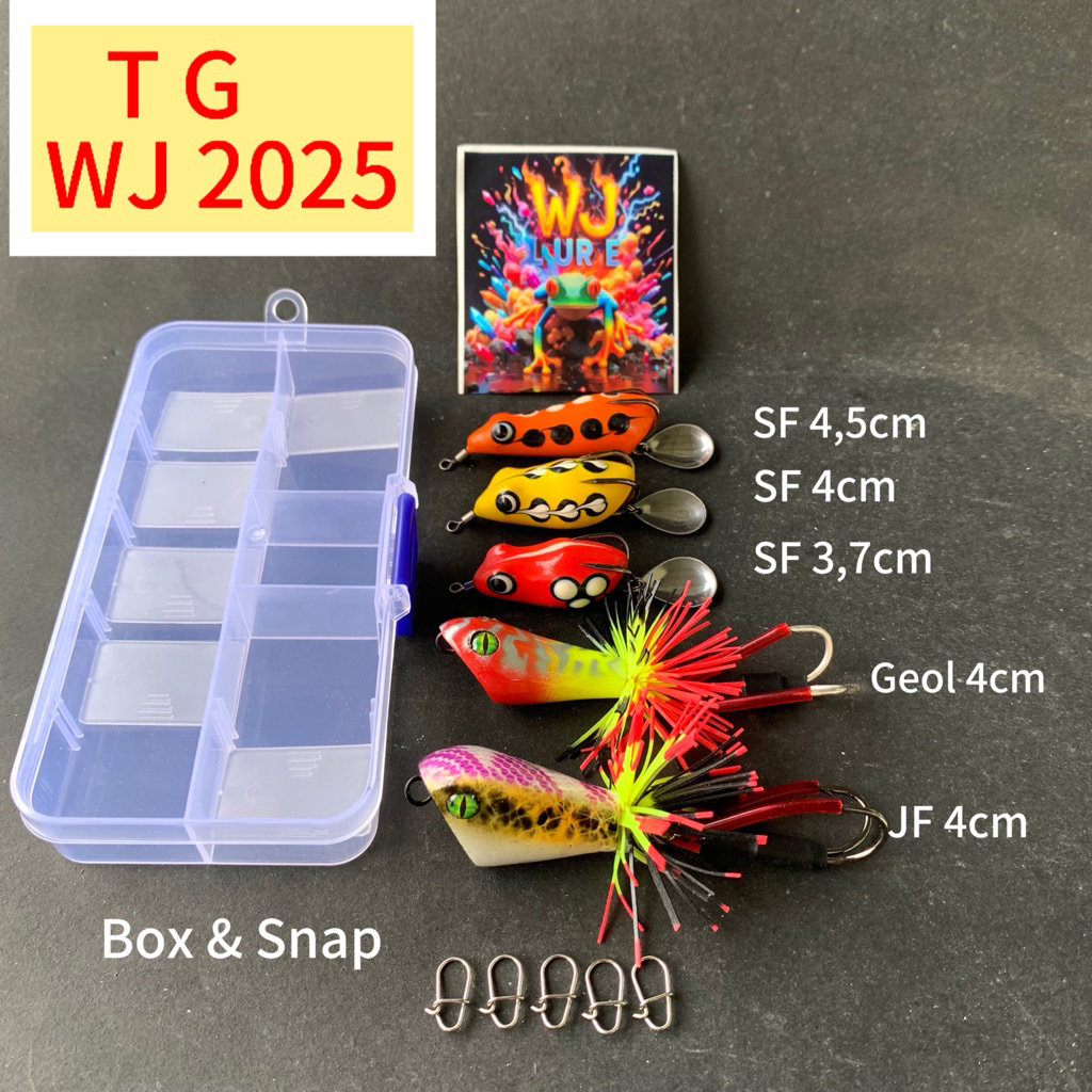 sofrog soft lure umpan casting gabus soft frog 1 set box murah sofrog 1 set sofrog umpan ikan gabus