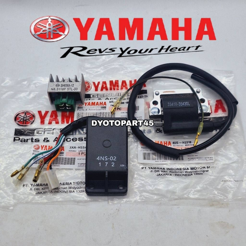 PAKET 3 ITEM CDI + KOIL + KIPROK PENGAPIAN YAMAHA FIZR FORCE ORIGINAL YGP QUALITY KODE PART 3XA/4ST
