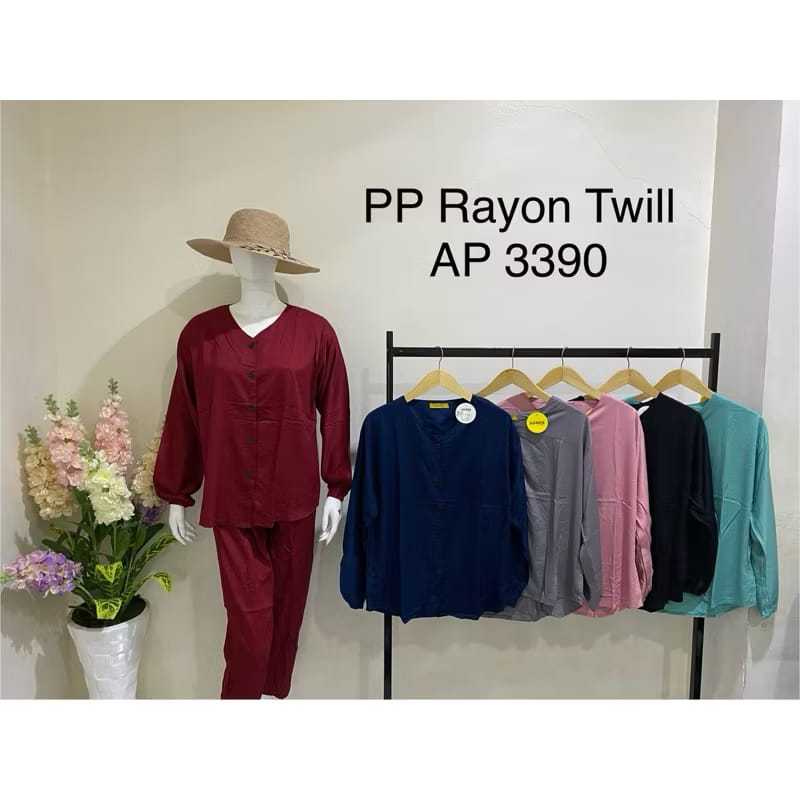 RY.6 [BISA COD] GRA ONE SET WANITA  AGNES BY TESSA PP JUMBO BAHAN RAYON TWILL PREMIUM
