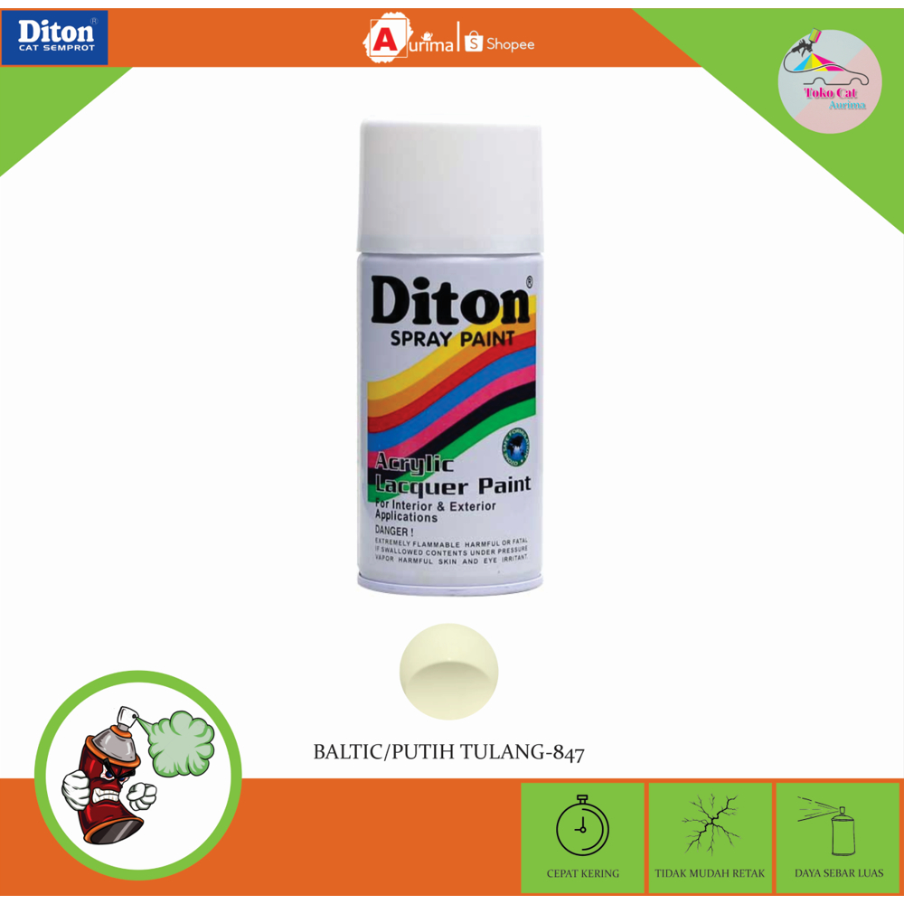 PILOX CAT SEMPROT DITON BALTIC WHITE-847 PUTIH TULANG 300CC ORIGINAL DITON