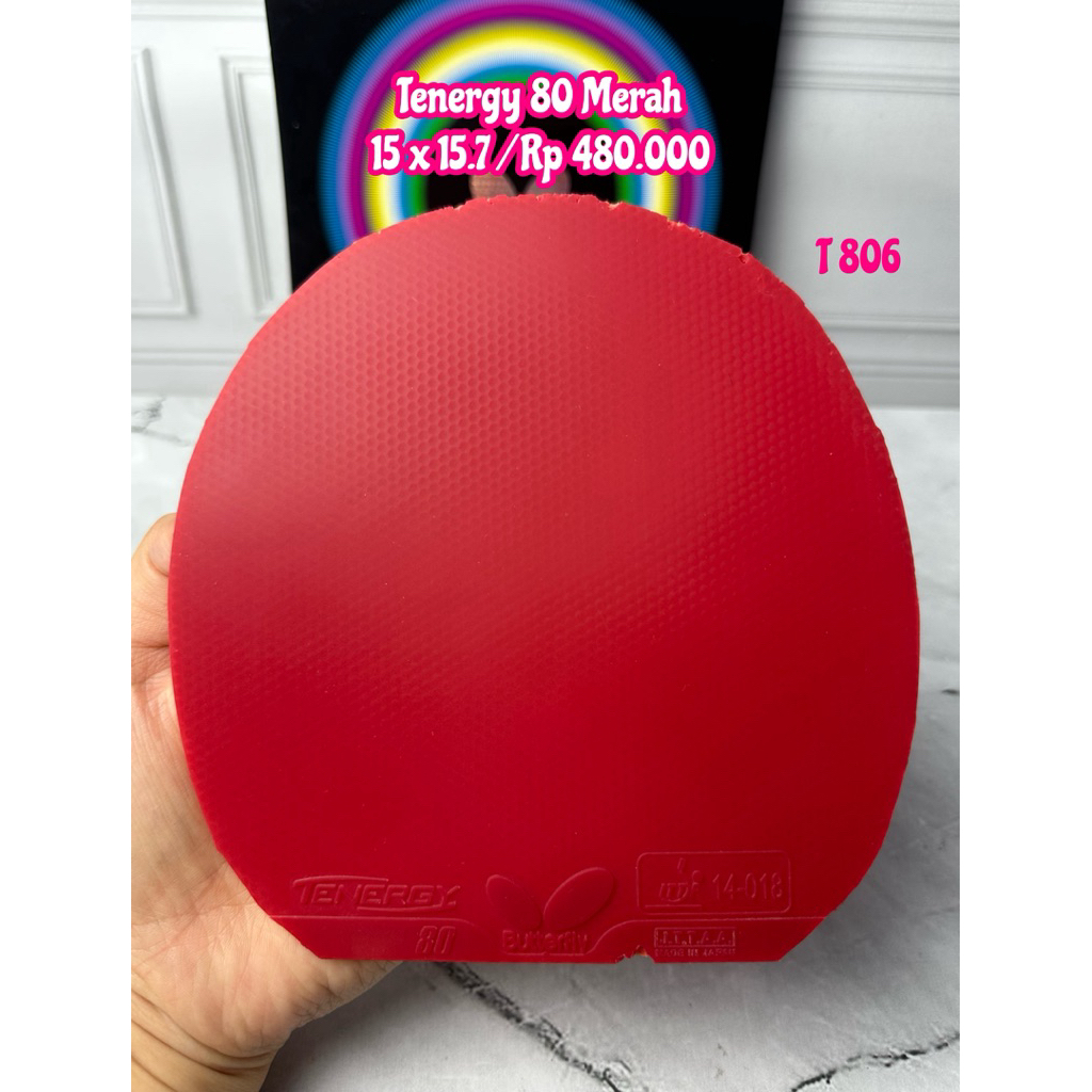 promo second karet pingpong tenis meja tenergy 80 merah original market jepang