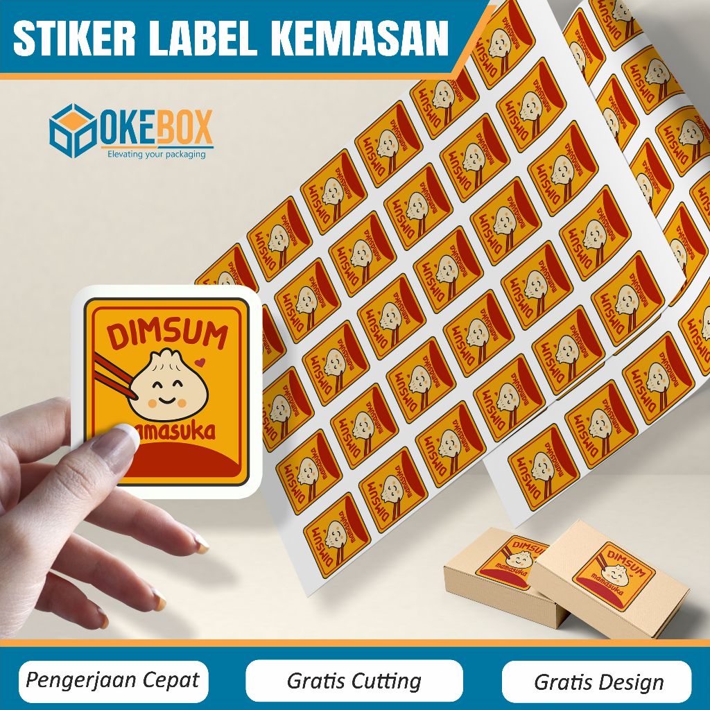 

Sticker stiker setiker label makanan custom harga murah aesthetic jualan kecil keren stiker vinyl transparan sv 02
