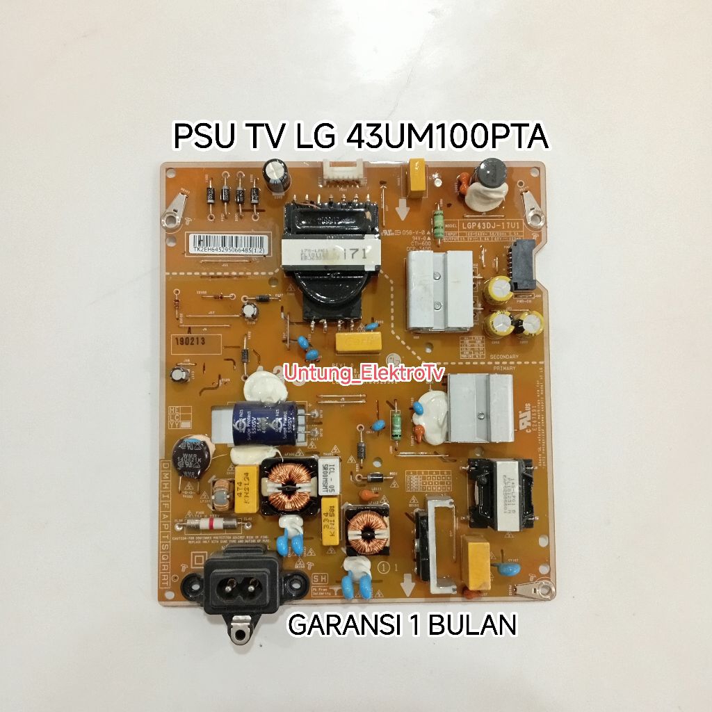 PSU POWER SUPPLY REGULATOR TV LG 43UM100PTA - POWER SUPPLY REGULATOR TV LG 43UM100PTA