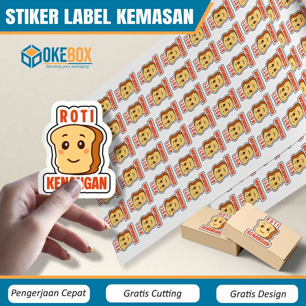 

Sticker stiker setiker label makanan custom harga murah aesthetic jualan kecil keren stiker vinyl transparan sv 12