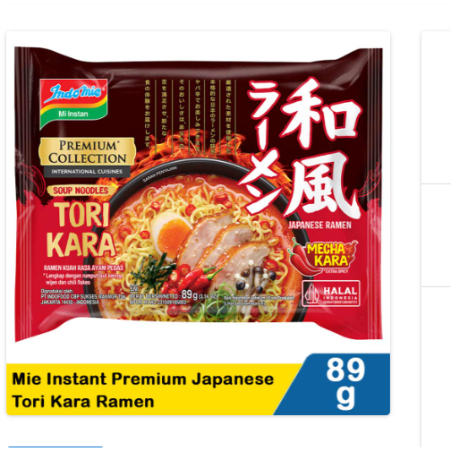

indomie mie instant premium 89g