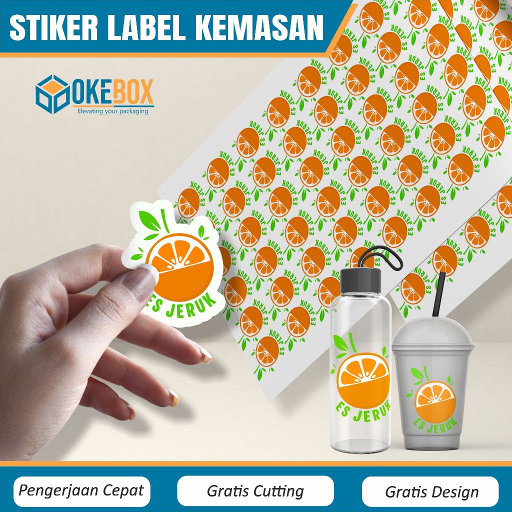 

Sticker stiker setiker label makanan custom harga murah aesthetic jualan kecil keren stiker vinyl transparan sv 18