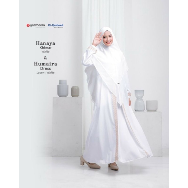 GAMIS PUTIH BAHAN KATUN // GAMIS HAJI UMROH // GAMIS YASMEERA HUMAIRA PUTIH