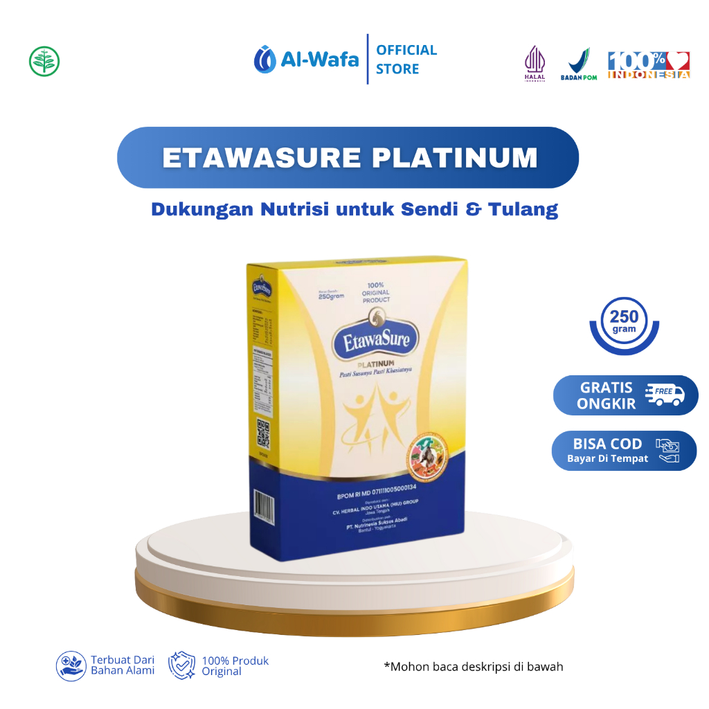 

Etawasure Susu Kambing Etawa Untuk Nyeri Sendi dan Asam Urat 250 Gram