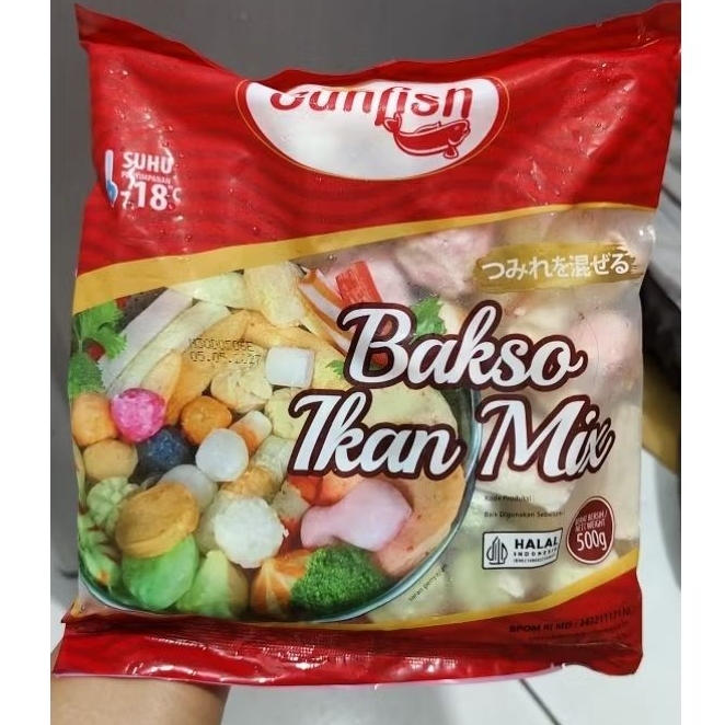 

SUNFISH BAKSO IKAN MIX 500GR ISI CAMPUR DUMPLING FISHCAKE FISHBALL CIKUWA CRABSTICK UNTUK STEAMBOAT SEBLAK GORENG PANGGANG