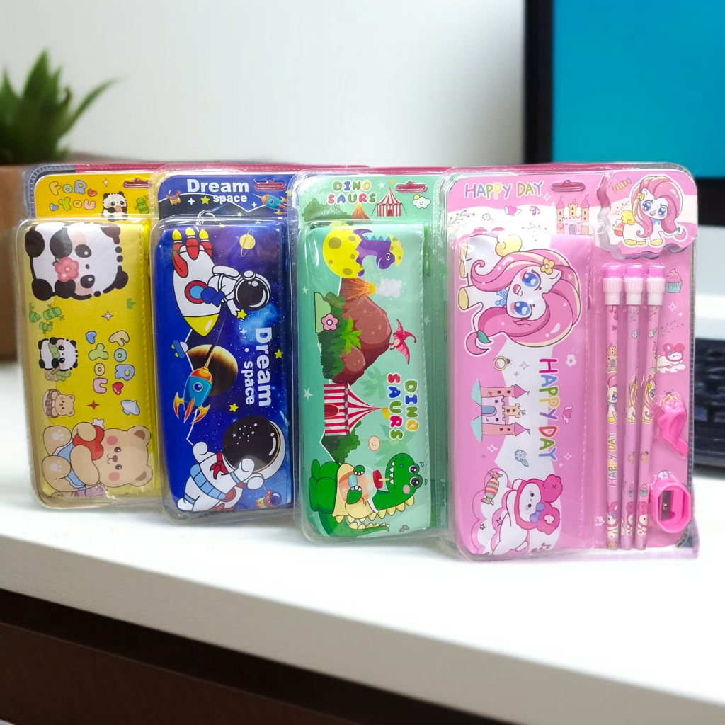 

STUDY SET MURAH KARAKTER TEMPAT PENSIL ANAK LUCU ADA DOMPET+PENSIL+RAUTAN+PENGHAPUS KODE 507