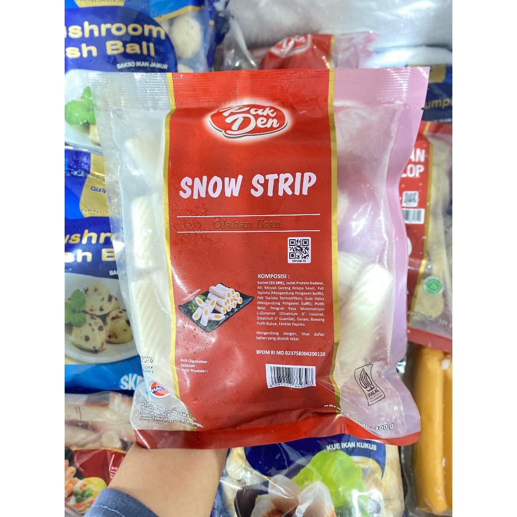 

SNOW STRIP PAK DEN 500 GRAM OLAHAN IKAN / AYU PUTRI FROZEN FOOD