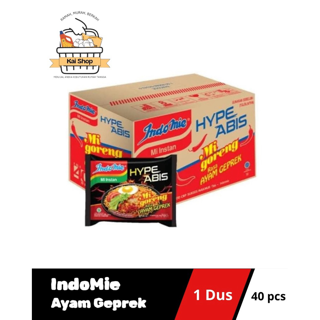 

1 DUS (40 PCS) INDOMIE GORENG AYAM GEPREK