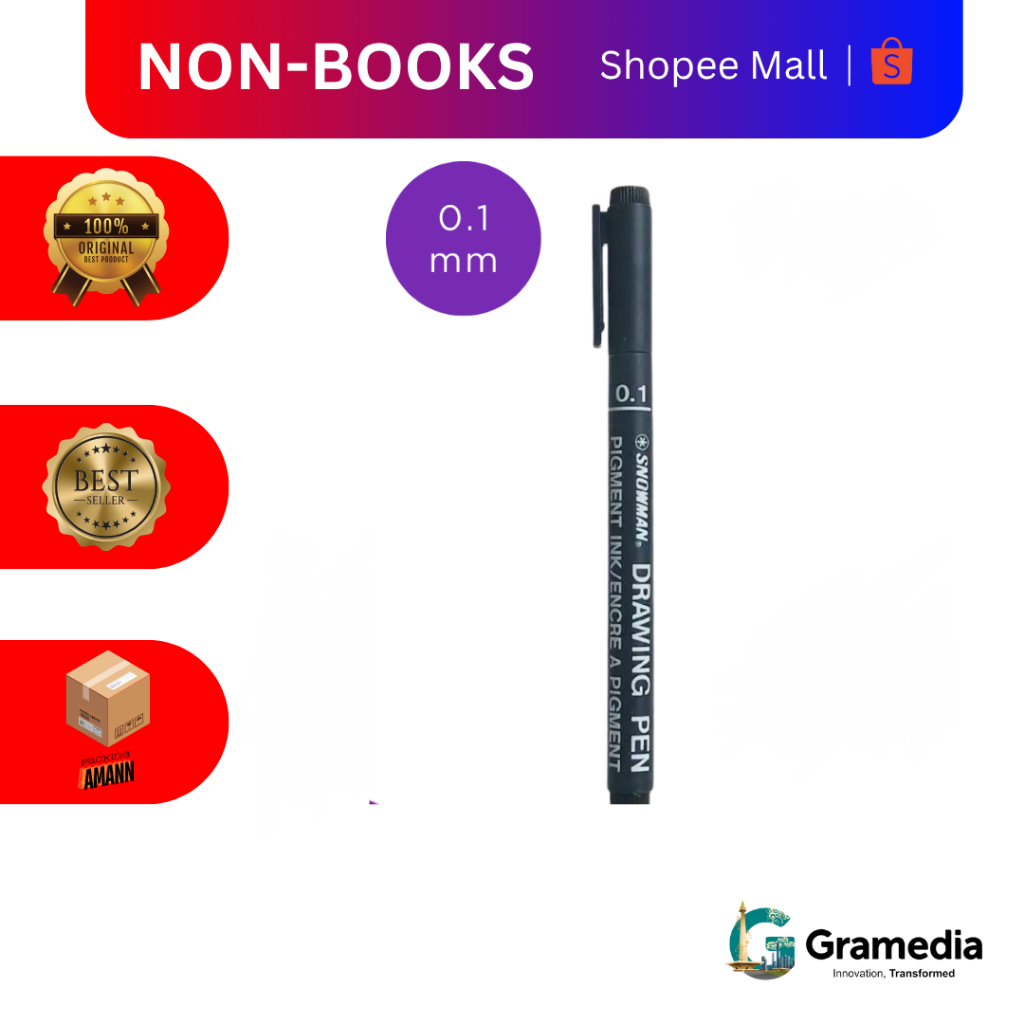 

Gramedia MKG - Snowman Draw Pen FT700-01 BLK
