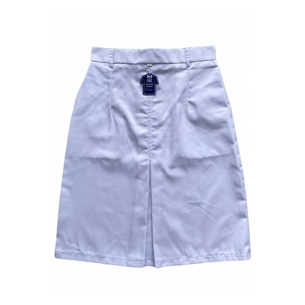 Seragam Sekolah Rok Putih Span Pendek Lipit 1 SMP SMA KULIAH