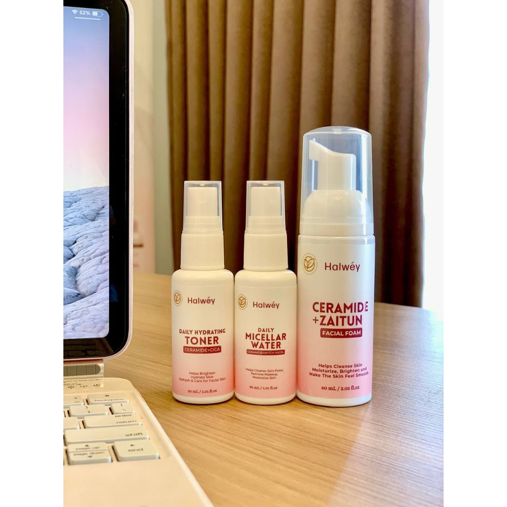 Halwey Paket Kit Skincare Ceramide Series