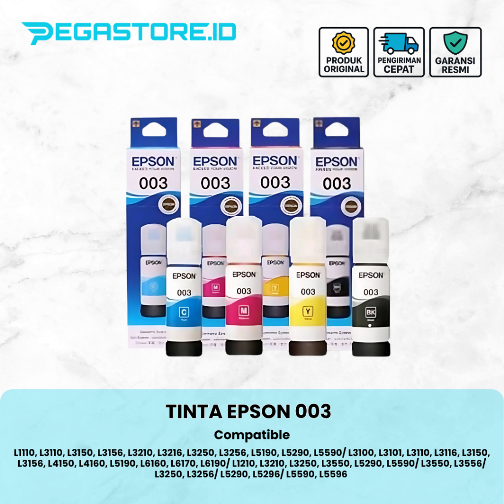 Tinta EPSON Refill 003 Printer ORIGINAL Epson L1110 L3100 L3110 L3116 L3150 Epson L4160