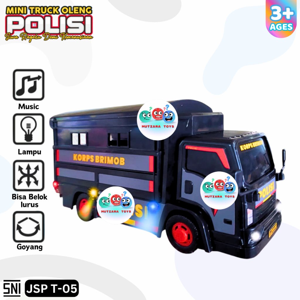 MM Mainan Anak Basuri Mini Truck Oleng POLISI JSP Kode T-05