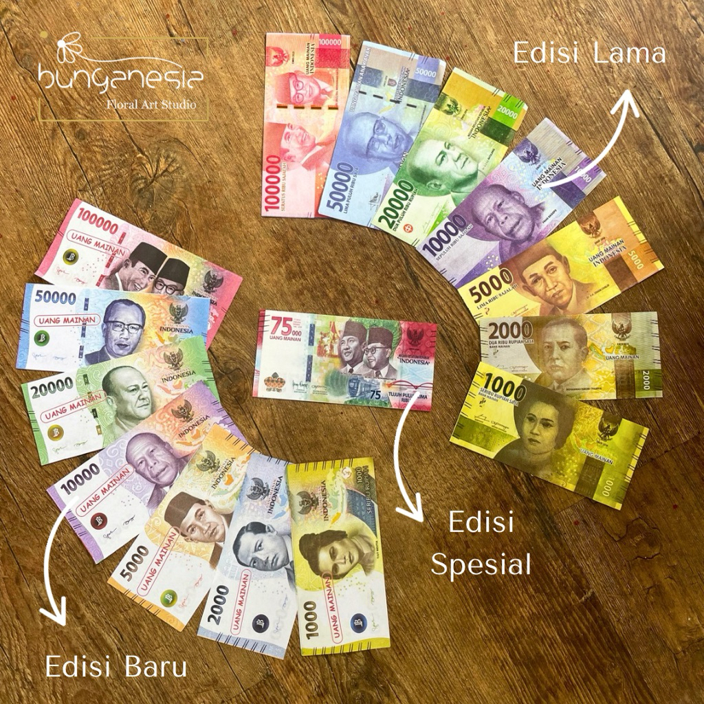 Uang Mainan/Replika Uang edisi model baru dan lama untuk DIY mahar