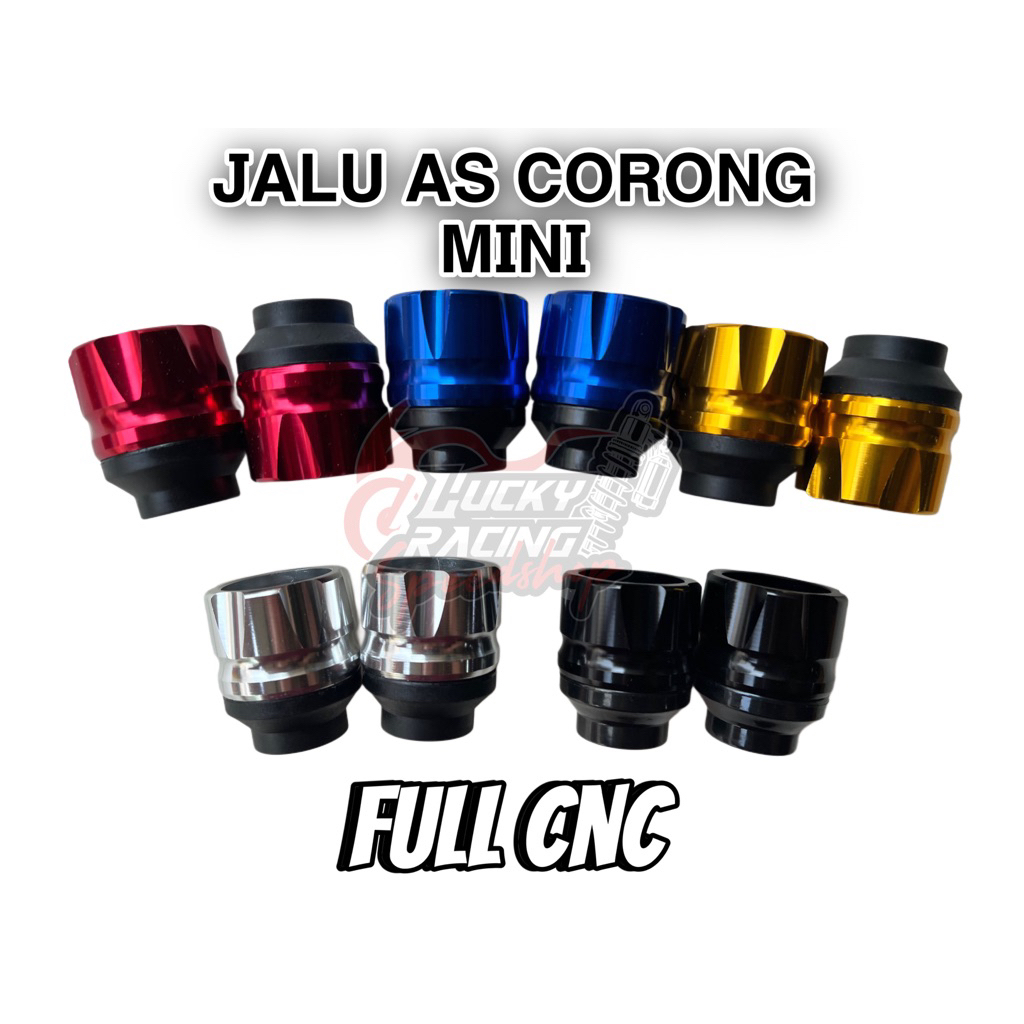 Jalu as roda depan mini model corong full CNC universal semua motor