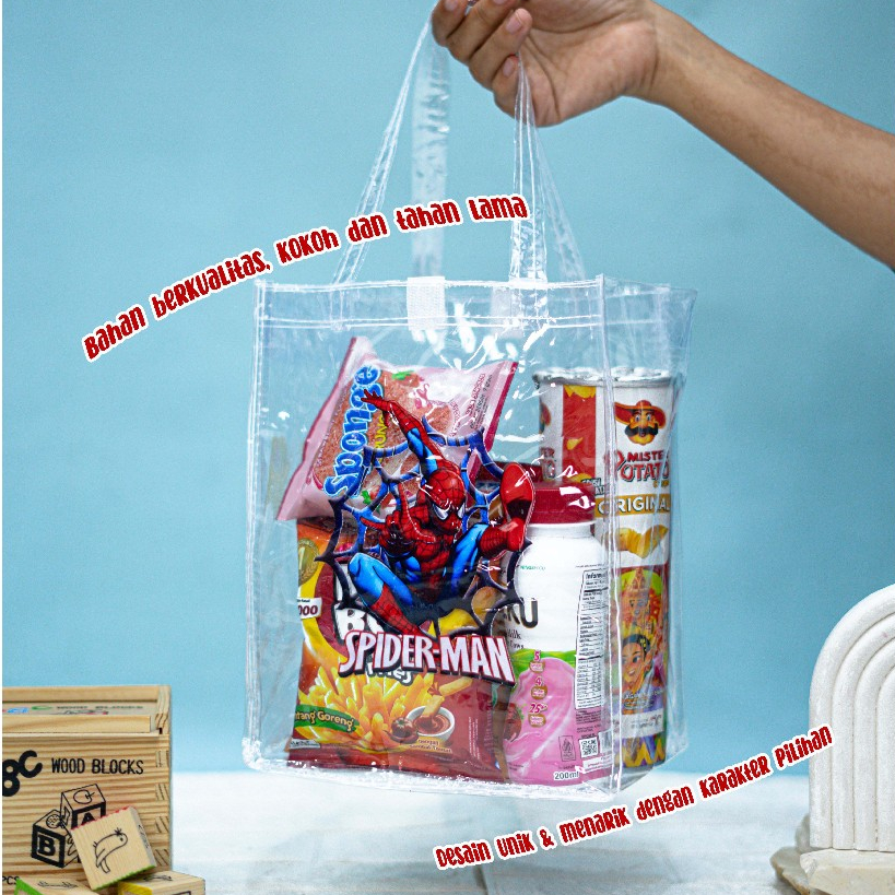 

Goody bag Mika Transparan Potrait Custom Nama Tas Ulang Tahun Souvenir Hampers Ultah