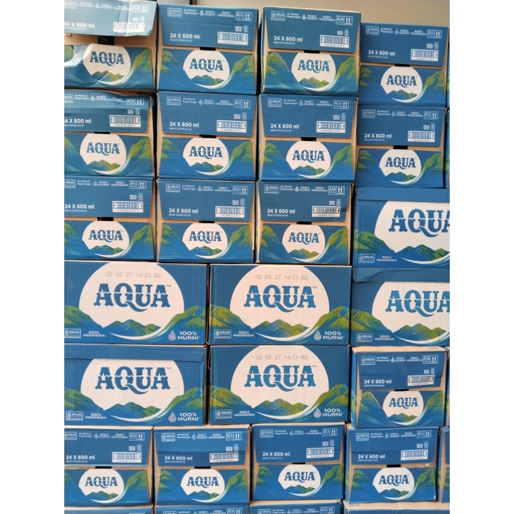 

(KUSUS BLUEBIRD KIRIM) AIR MINERAL AQUA 600ml, 1 DUS ISI 24 BOTOL