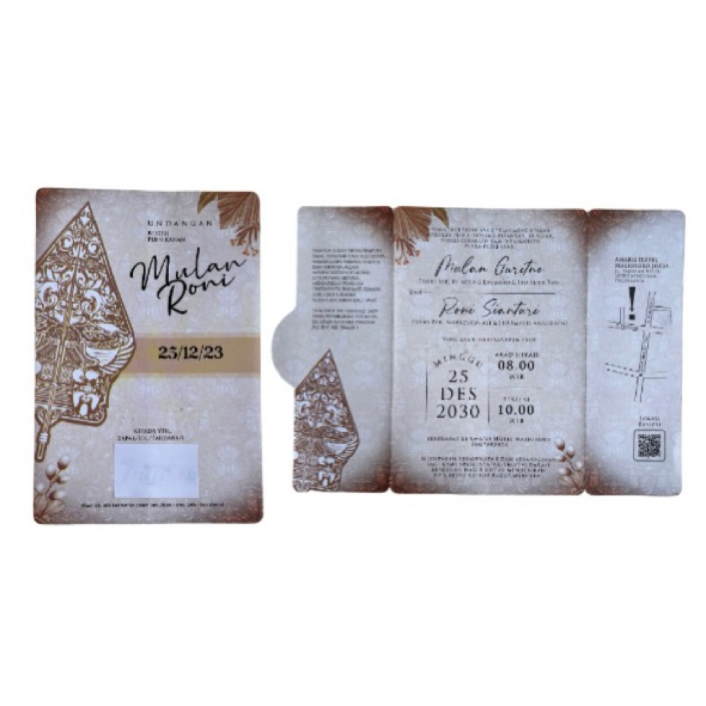 Undangan Pernikahan Nuansa Jawa|Undangan pernikahan Nuansa wayang|Undangan nikah