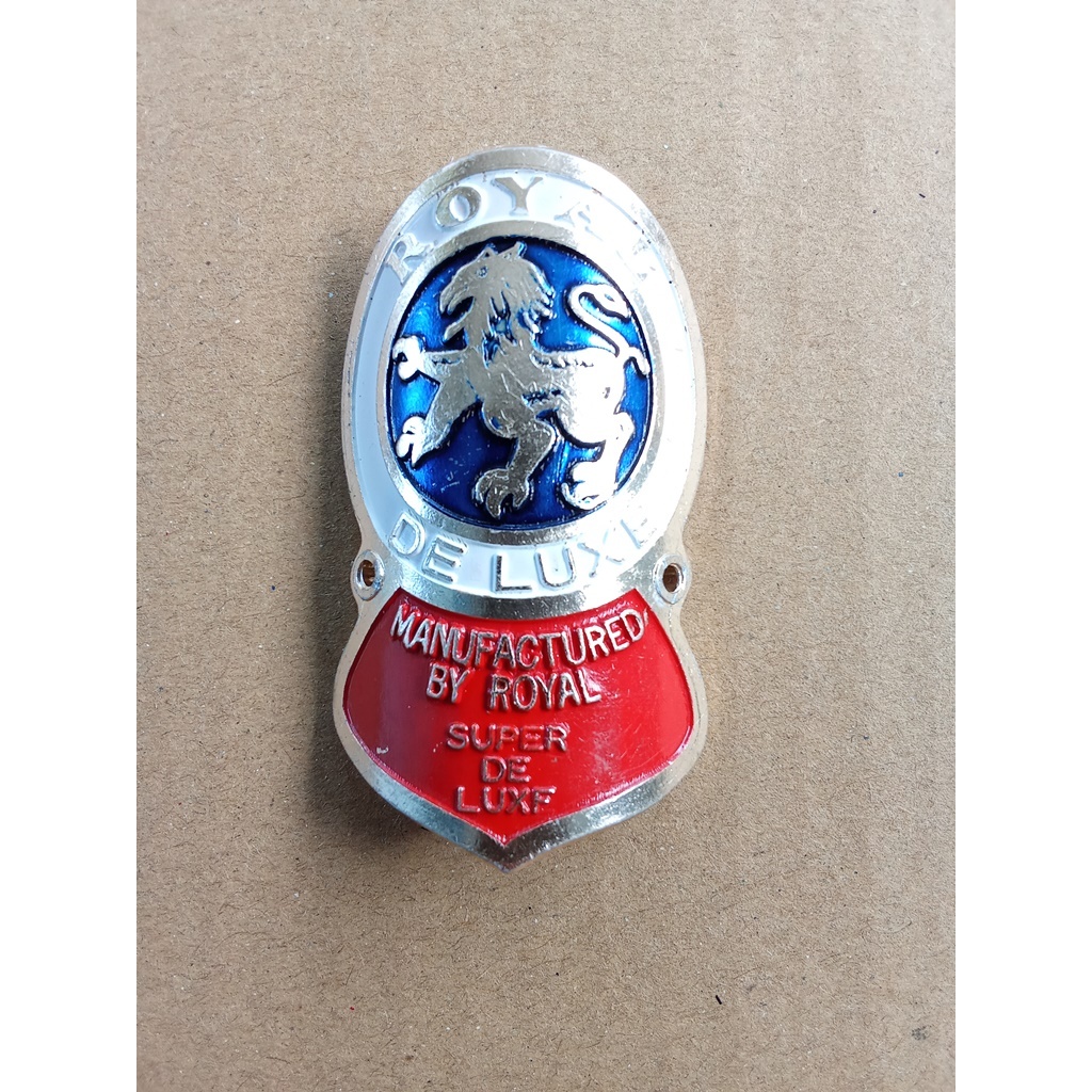 Emblem Plat Merk Sepeda Onthel Royal De Lux