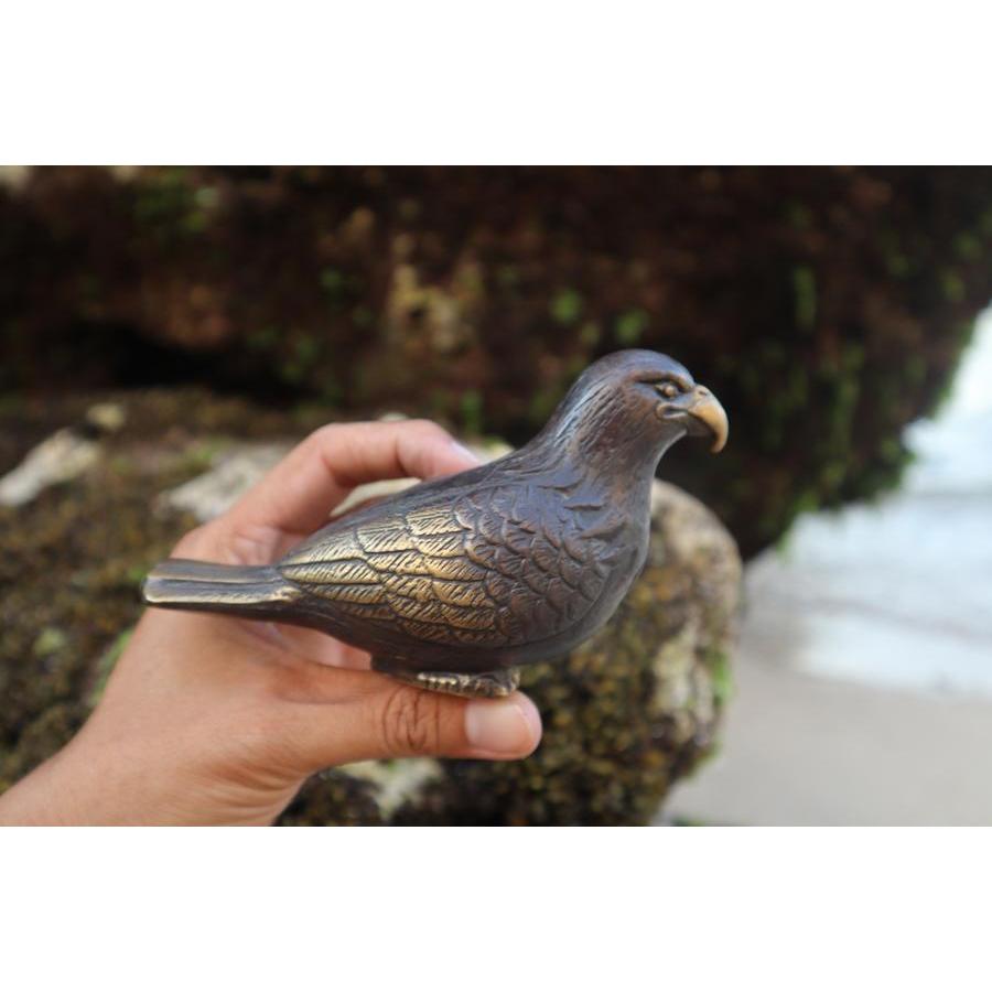 Patung Burung Merpati Kuningan Bronze Antik Duduk
