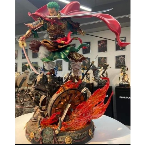 RESIN STATUE ZORO - One Piece Roronoa Zoro Resin Model Statue Chinese Style H64cm