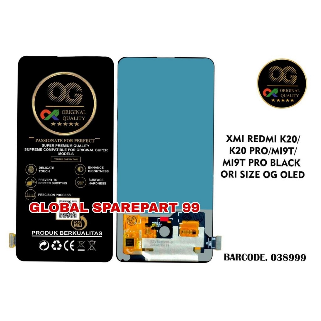 LCD XIAOMI REDMI K20 / REDMI K20 PRO/ REDMI MI 9T/ REDMI MI 9T PRO (NOT FINGERPRINT) OG SUPER