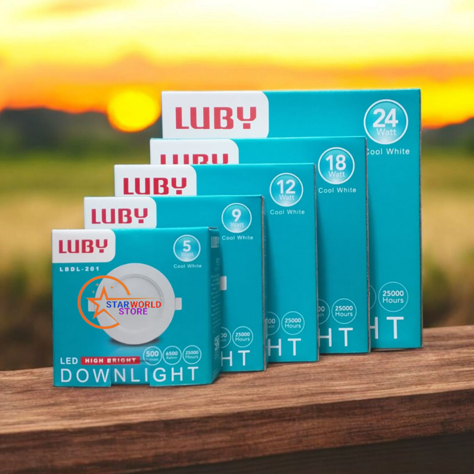 LUBY Lampu LED Downlight Slim Panel INBOW 5W 9W 12W 18W 24W / Lampu Downlight LUBY Slim LBDL-201