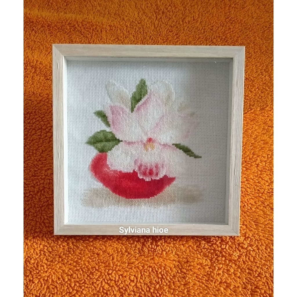 Orchid from luca's cross stitch sudah jadi