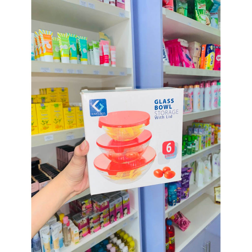 Glass Bowl storage with lid