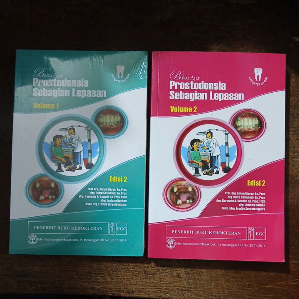 Buku Original Buku Ajar Prostodonsia Sebagian Lepasan Volume 1 & 2 ~ EGC