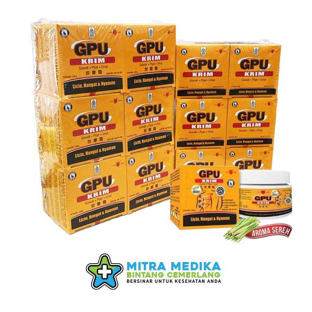GPU KRIM BALSEM GOSOK UNTUK GOSOK PIJAT URUT 1 PACK