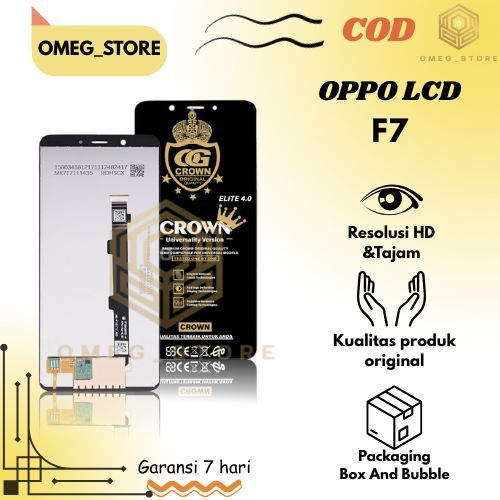 LCD GOLDEN CROWN TOUCHSCREEN OPPO F7 - A3 ORIGINAL COMPLETE FULLSET....