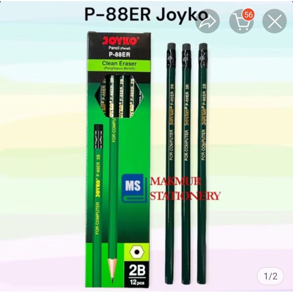 

PENSIL 2B P-88ER JOYKO ( harga 12 pcs )