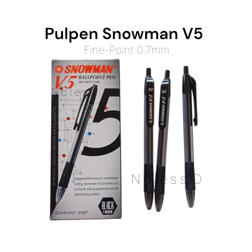 

NL (1 biji) Pen Snowman V5 Semigel / Pulpen Kerja dan Sekolah Hitam