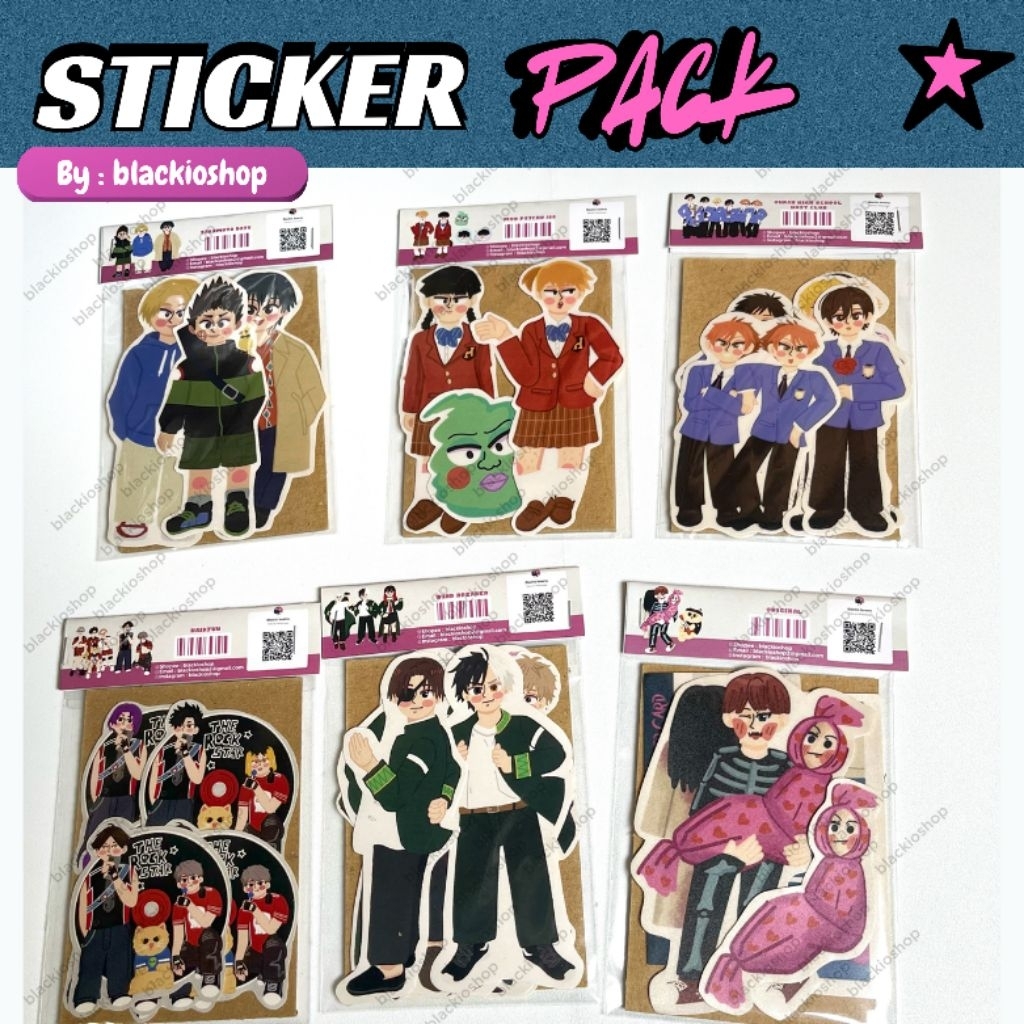

Sticker Pack Anime by Blackioshop [sakamoto days, mob psycho100, windbreaker, haikyuu]