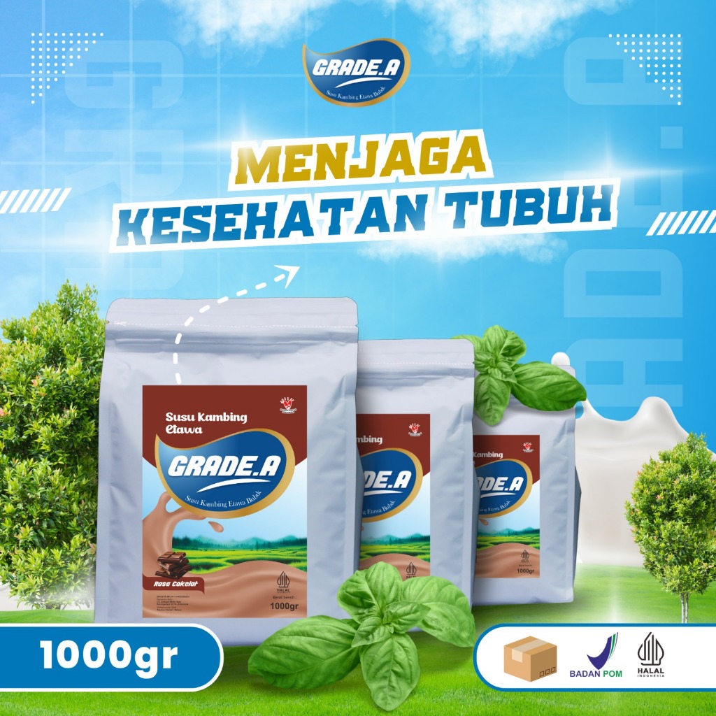 

GRADE.A COKELAT-SUSU KAMBING ETAWA BUBUK 1000GR ASLI BPOM-Susu Untuk Menjaga Kesehatan Tulang,gigi,Jantung,Saluran Pencernaan Dan Pernafasan