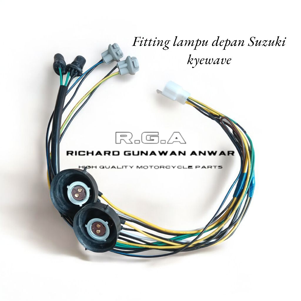 Kabel Fiting Lampu Depan Set Sen Senja Suzuki Skydrive 125 skywave Soket Fitting Lampu Depan skywave