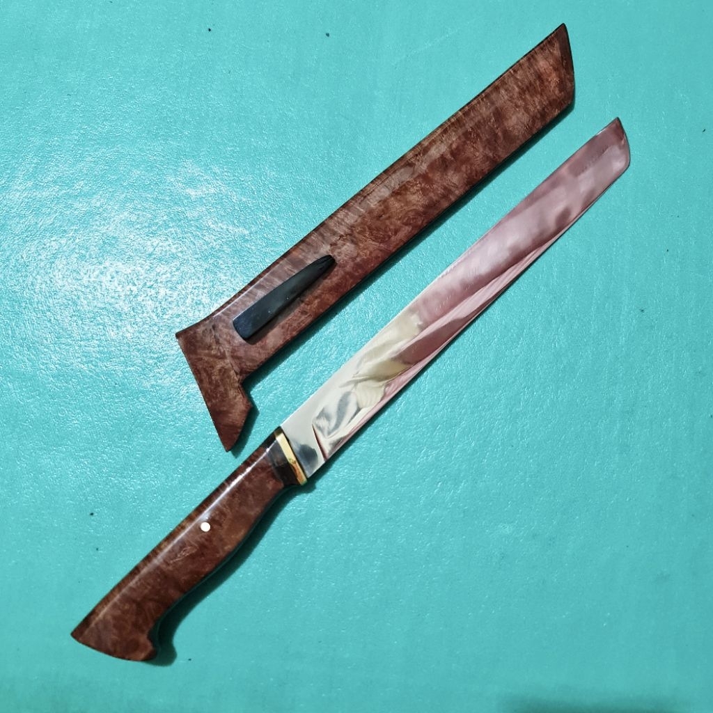 Pisau Golsem Alat Potong Qurban AH Blade Baja Bohler N695 Super Tajam #AH222