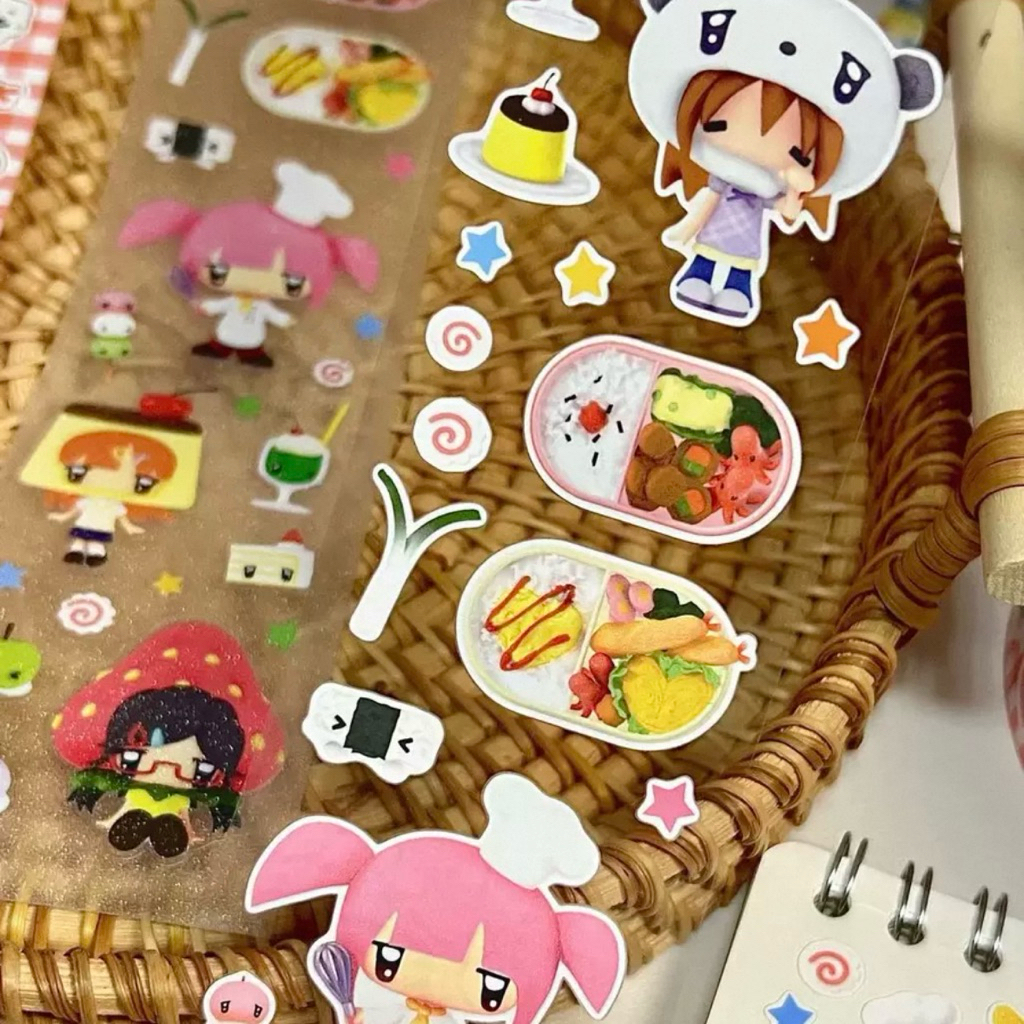 

[35cm] Lunchbox Girl Share Sticker Roll - Stiker Kawaii Cute Deco Bujo Japanese Journaling