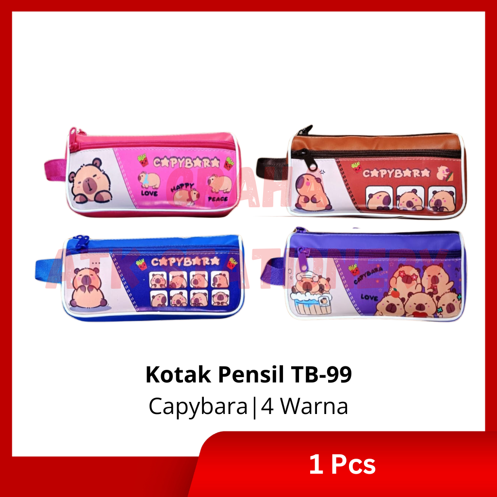 

Kotak Pensil 2 Sleting Capybara TB-99 / Tempat Pensil / Pencil Case 2 Sleting Capybara Viral TB-99