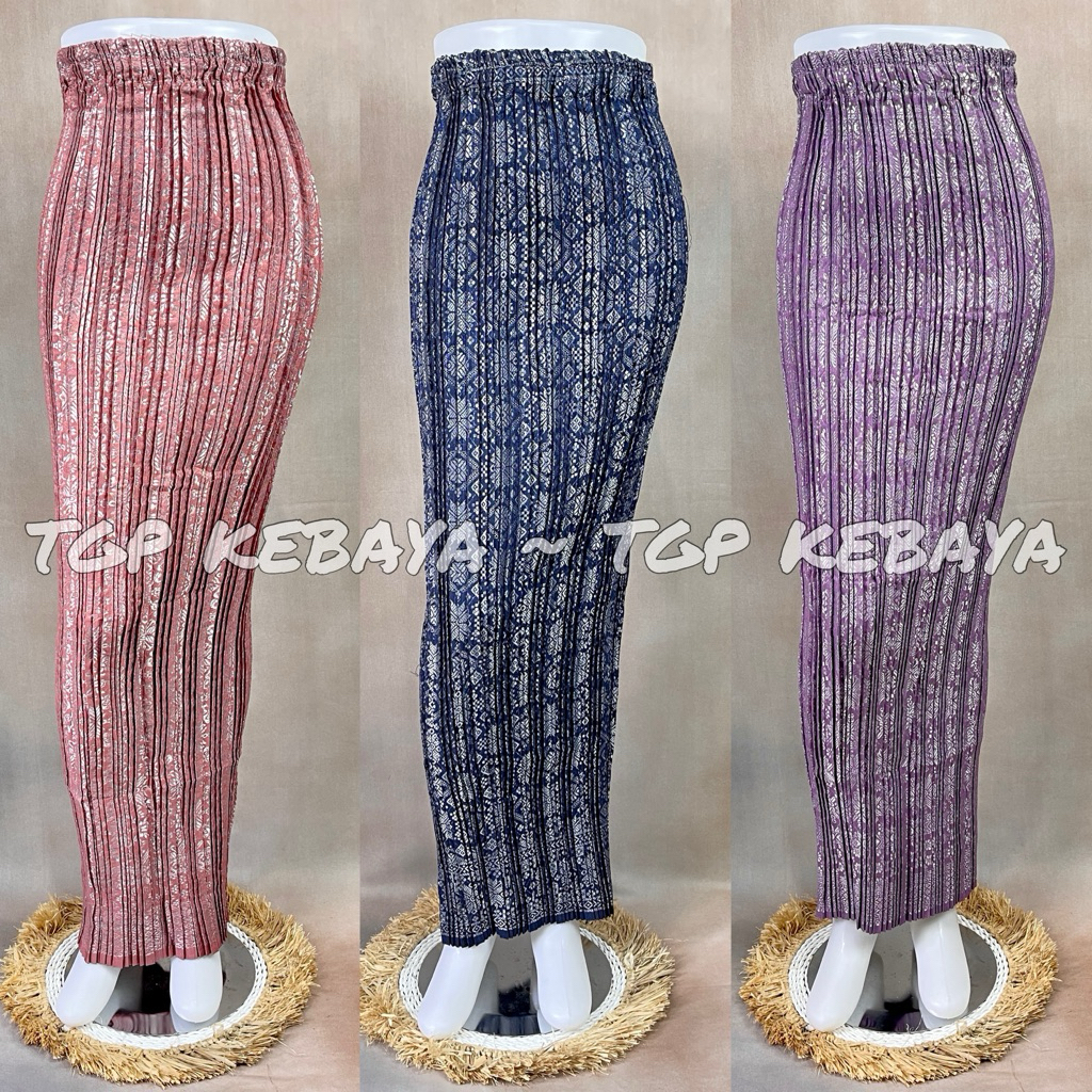 Rok Songket Plisket / Songket Plisket Mewah / Songket Bawahan Kebaya Modern / Songket Palembang