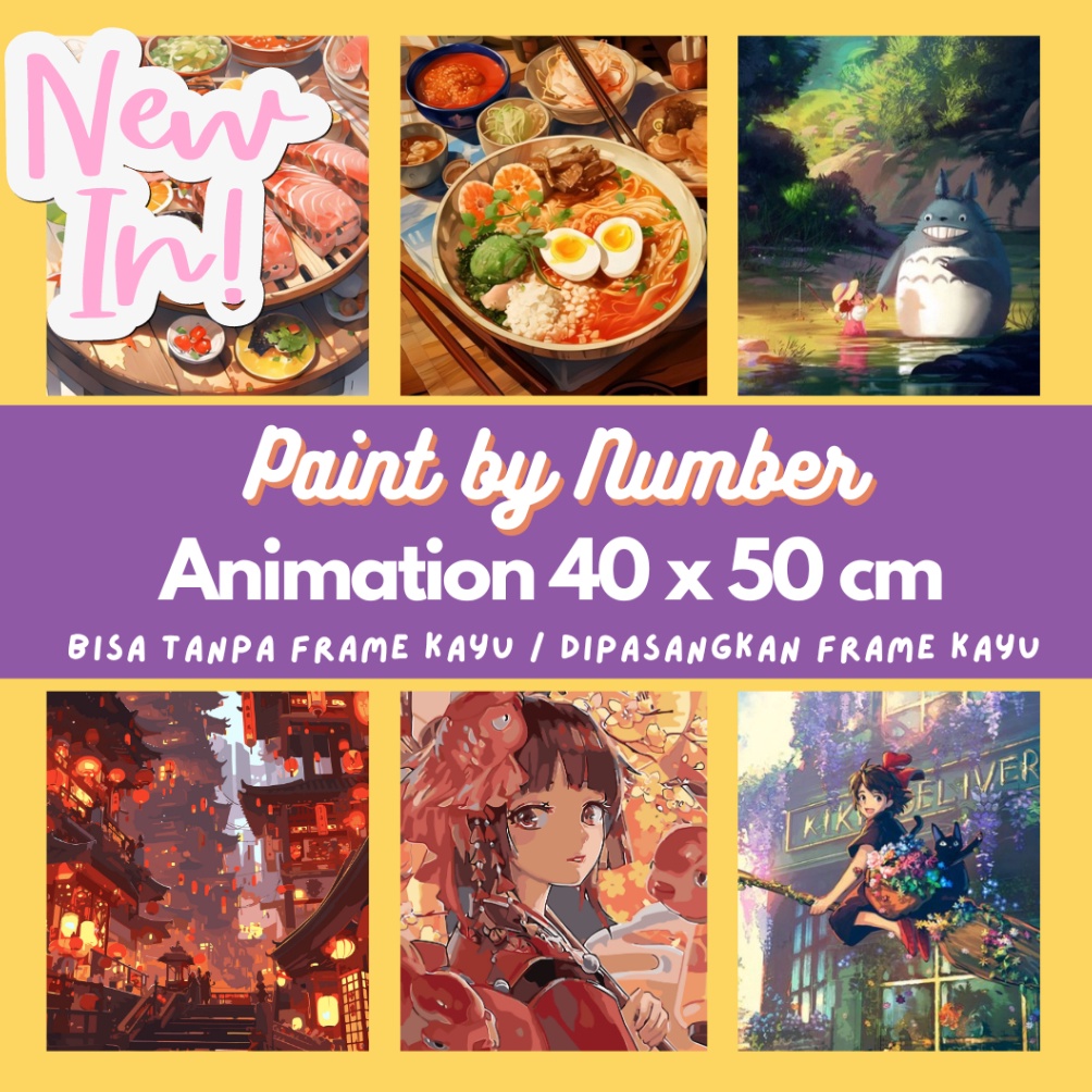 

KODE A77D Paint By Number 4x5cm ANIMATION Canvas dengantanpa Frame DIY Painting Gift Hadiah Unik Bandung