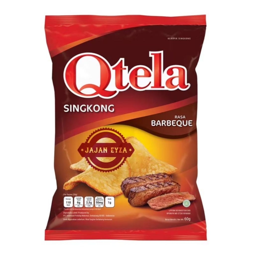 

QTELA KERIPIK SINGKONG RASA BARBEQUE 1RENCENG ISI 10 PCS @20GR
