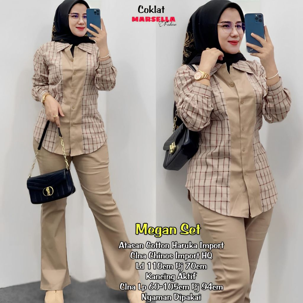SETELAN CELANA MEGAN SET BY MARSELLA / MARSELLA SET MUSLIM