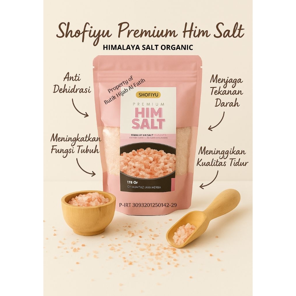 

Original Shofiyu Premium Him Salt Garam Himalaya Cegah Darah Tinggi Kaya Mineral Anti Inflamasi 175g