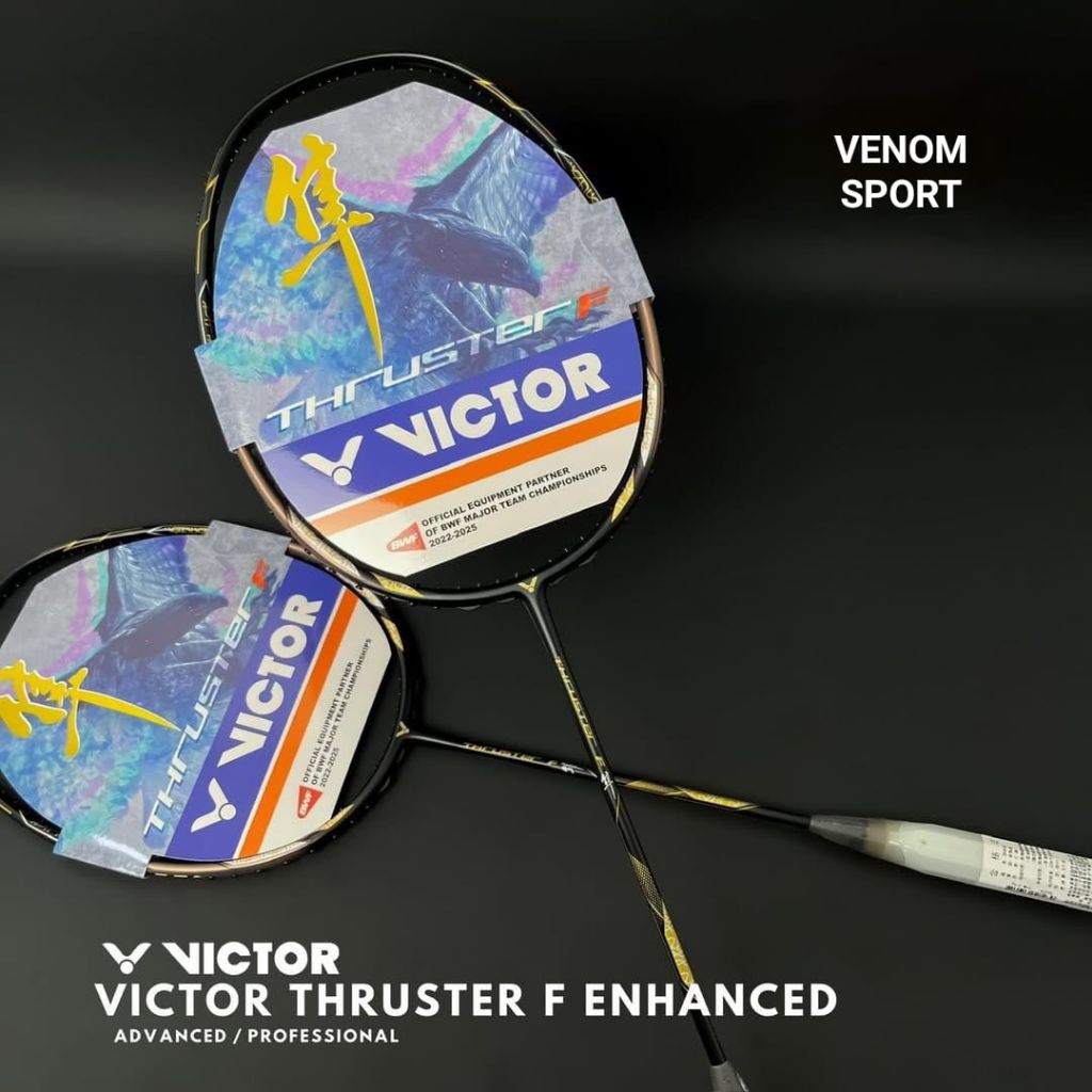 RAKET BADMINTON VICTOR THRUSTER F HITAM 30 LBS RAKET BADMINTON DEWASA